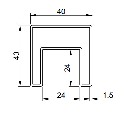 поручень 40х40